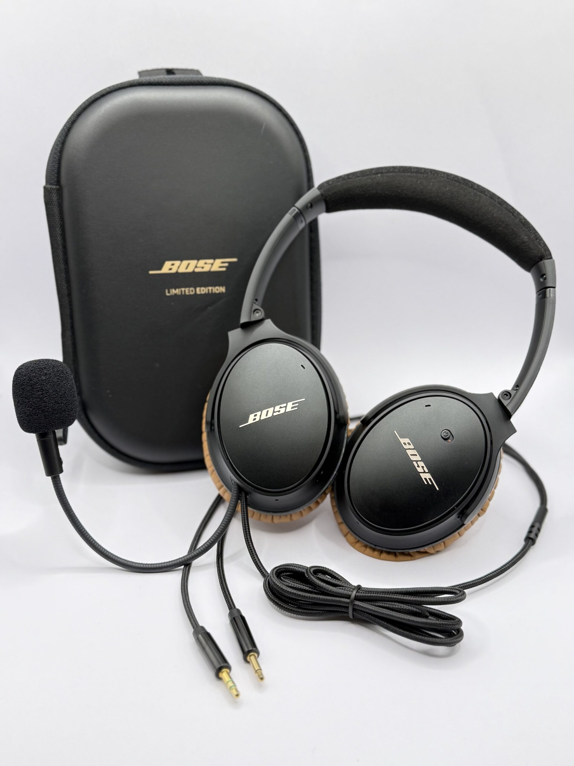 Bose QC-25 Brown LIMITED EDITION unique piece! HeadSet with Boom dynamic DX Mic Refurbished